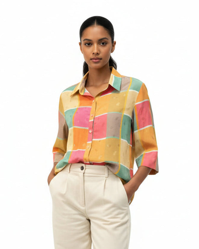 Guayabera Caba cuadros manito