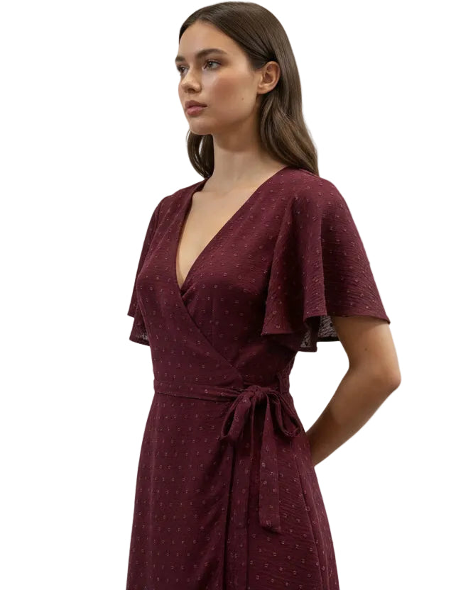 Vestido Quenita burdeo