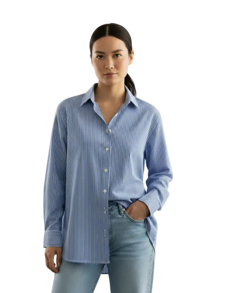 Blusa Vicenta Rayas Azulina
