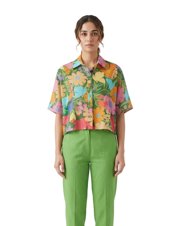 Guayabera Tita floral