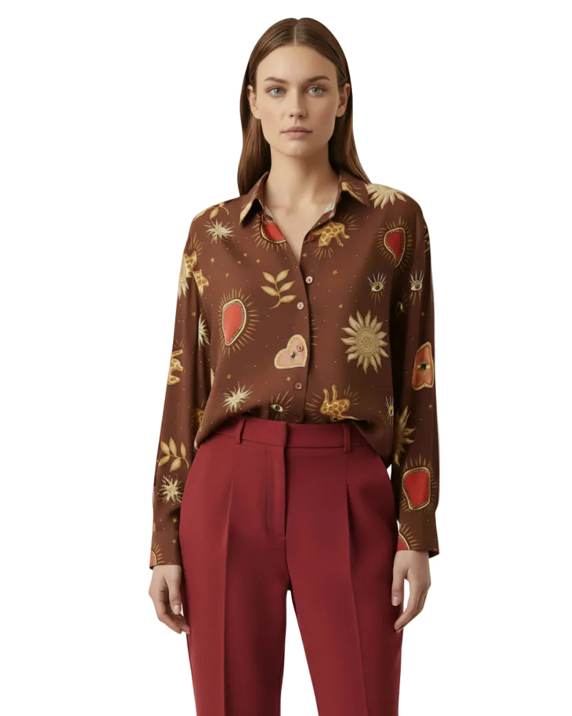 Blusa Vicenta tigre corazon