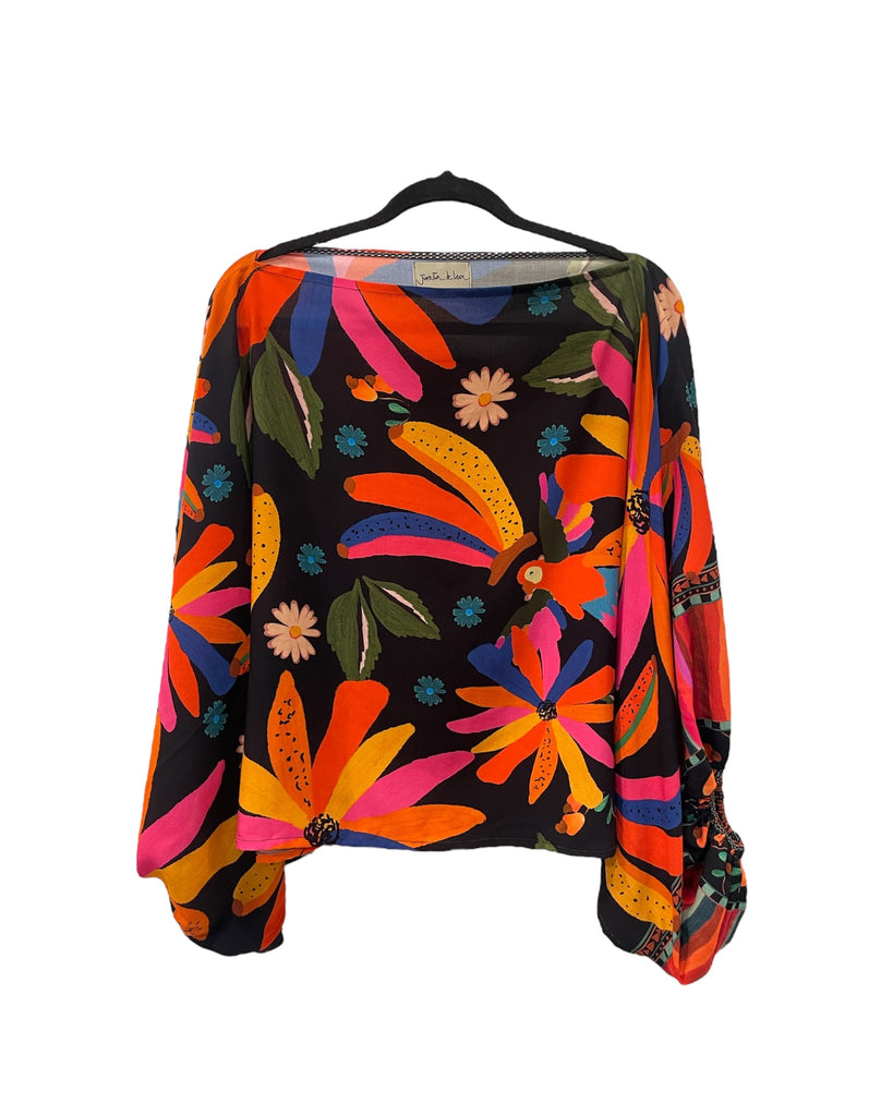Blusa Rebeca flores y bananas