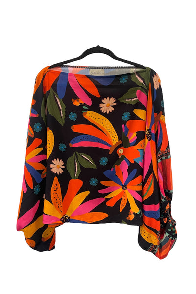 Blusa Rebeca flores y bananas