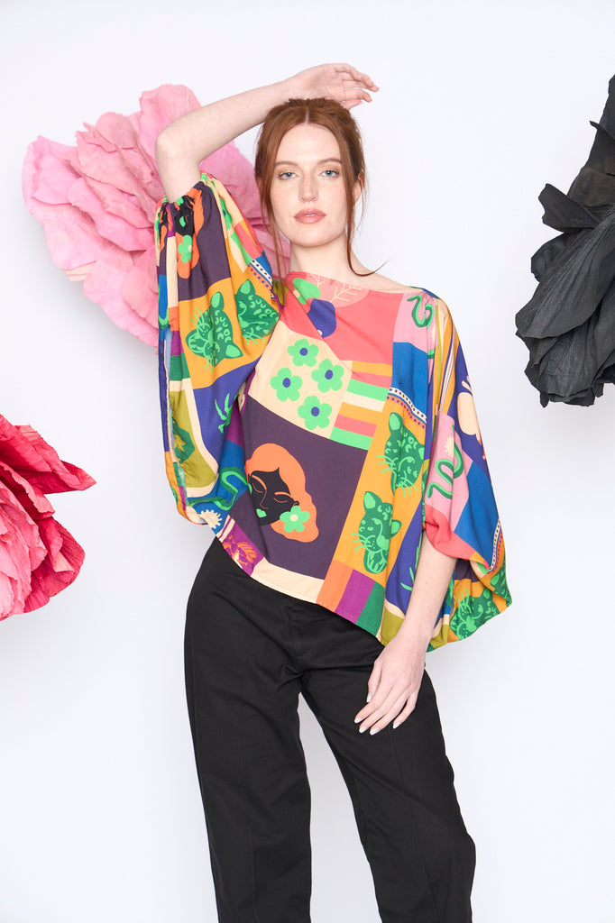 Blusa Rebeca cangrejo