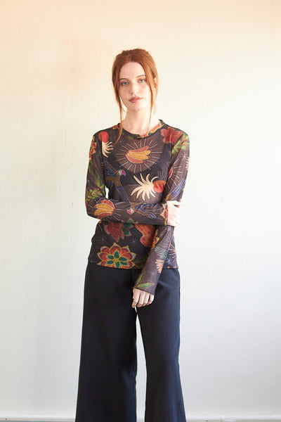 Polera Laura malla tigre