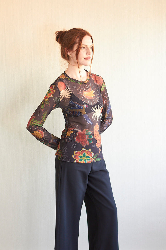 Polera Laura malla tigre