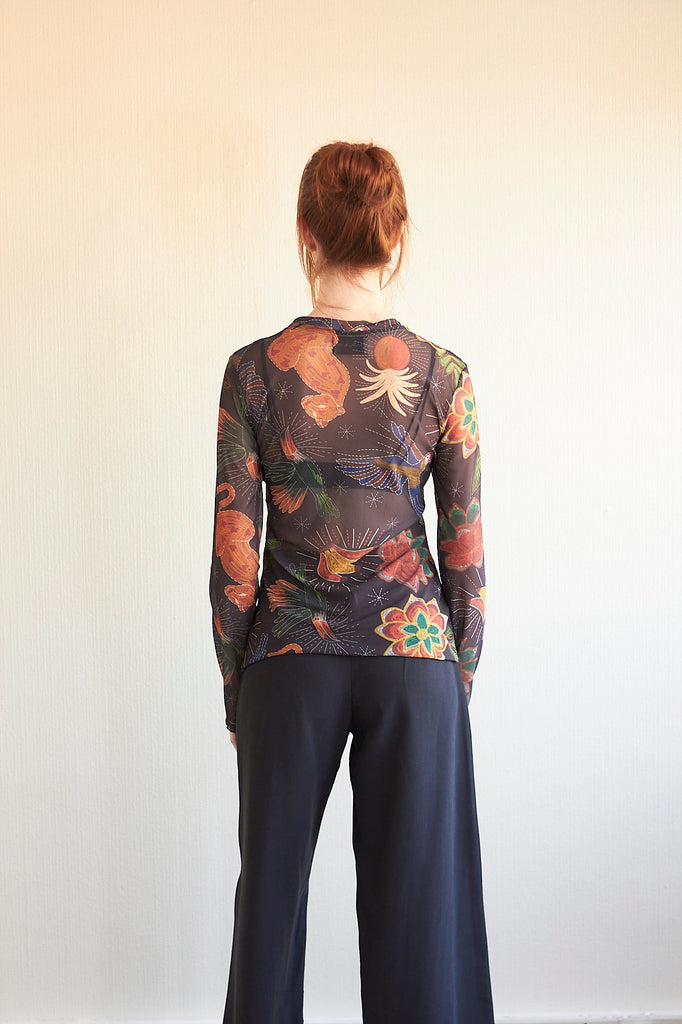 Polera Laura malla tigre