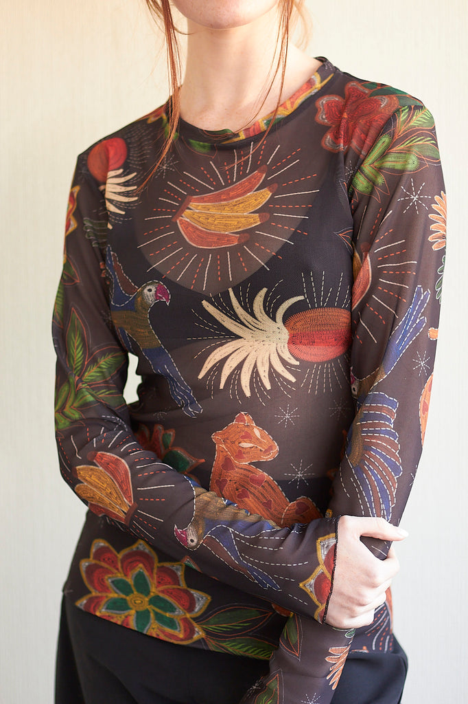 Polera Laura malla tigre