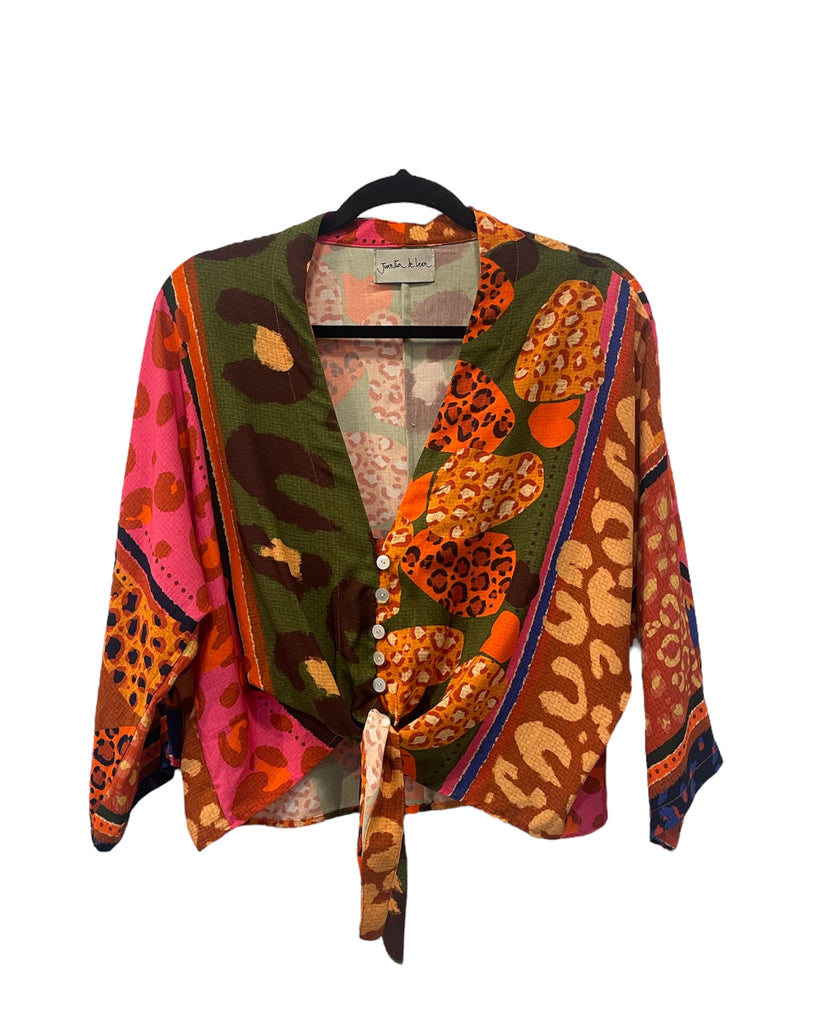 Blusa Mila  animal verde