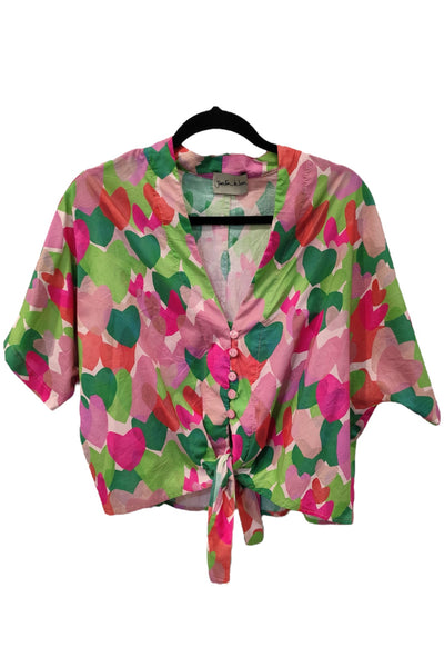 Guayabera Mila corazón rosa
