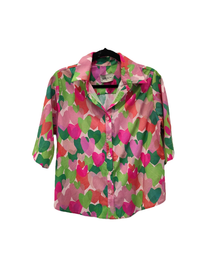 Guayabera Caba corazón rosa