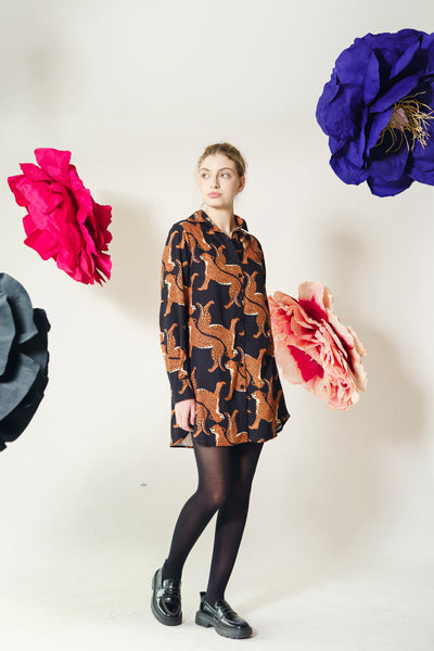 Vestido - Blusa Elena Boyfriend Leopardo