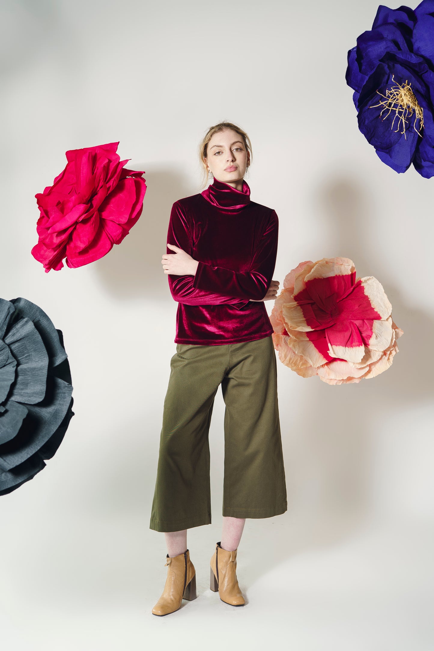 Beatle bruna terciopelo rojo italiano