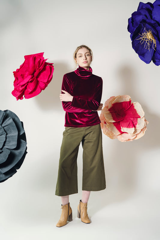 Beatle bruna terciopelo rojo italiano