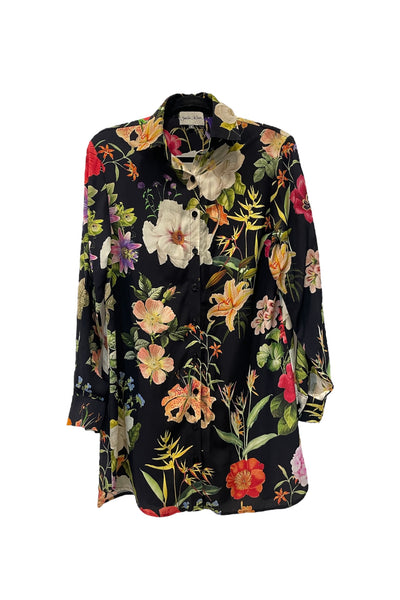 Blusa Elena boyfriend flores