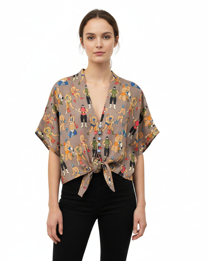 Guayabera Mila lucha libre