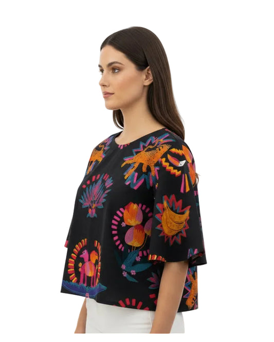 Blusa Pilar tigre banana