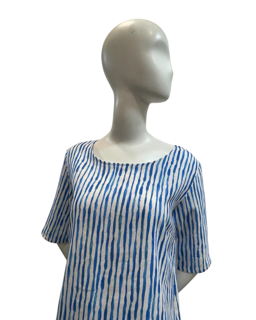 Vestido Juana lino rallitas