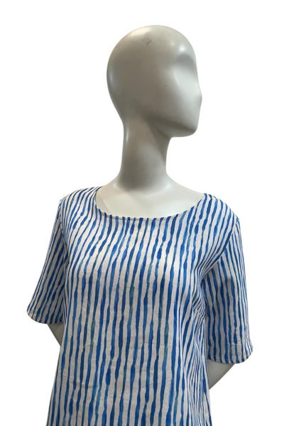 Vestido Juana lino rallitas