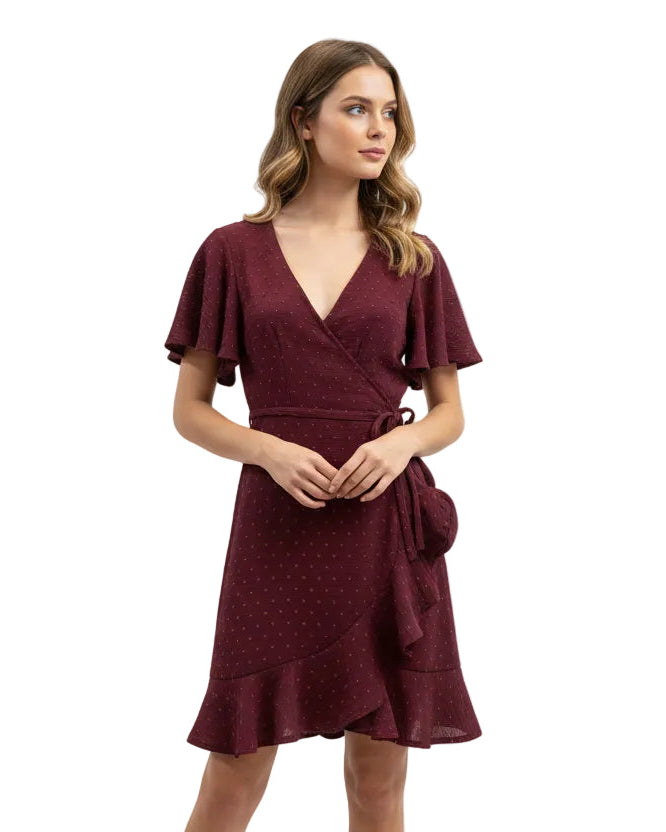 Vestido Quenita burdeo