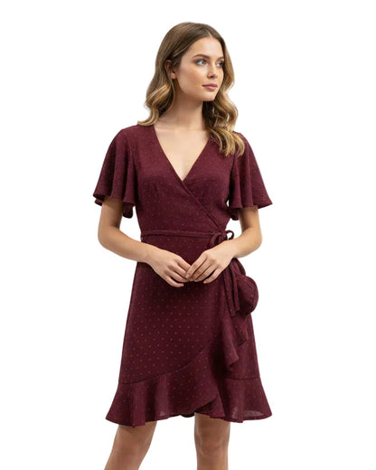 Vestido Quenita burdeo