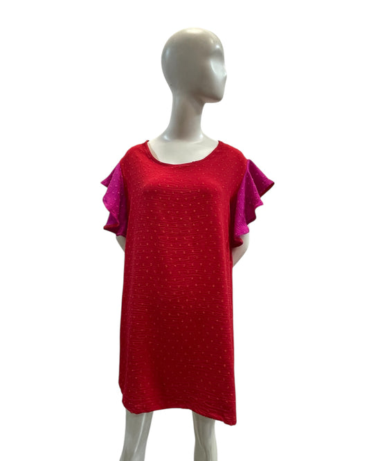 Vestido Alberta rojo-fucsia