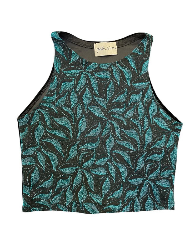 Crop Amanda hojas brillo verde