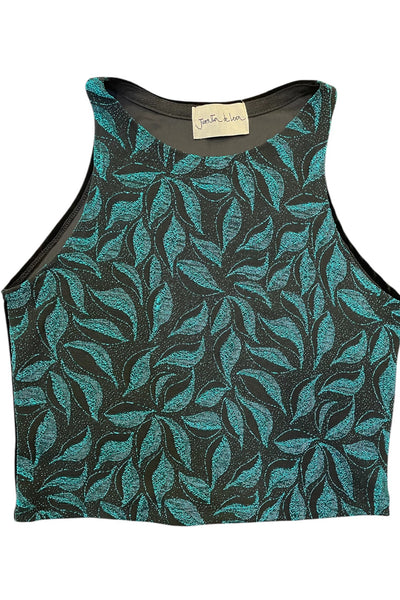 Crop Amanda hojas brillo verde