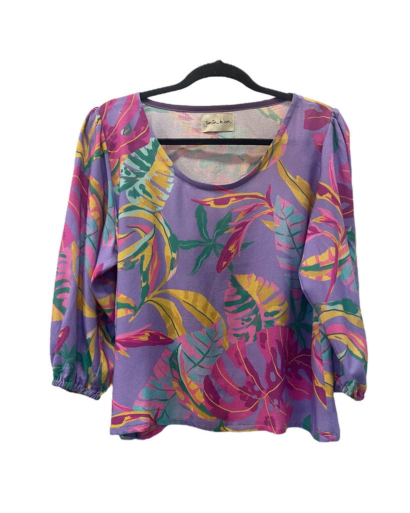 Blusa Mika flor lino