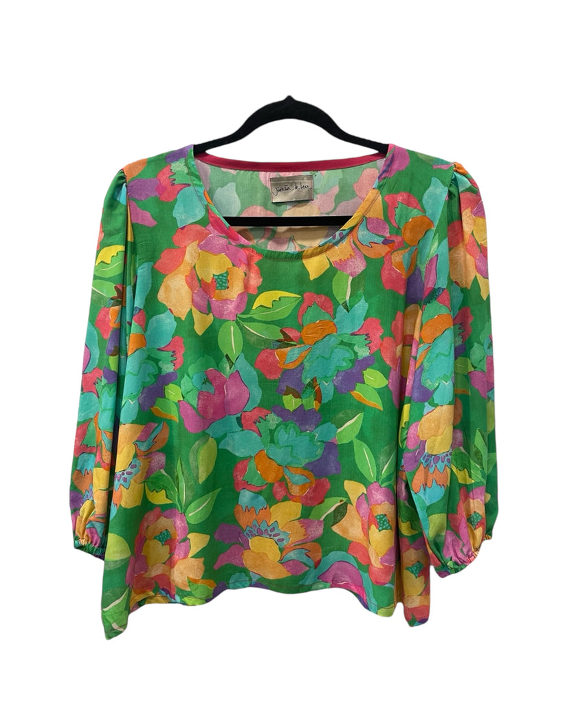 Blusa Mika Flores verde