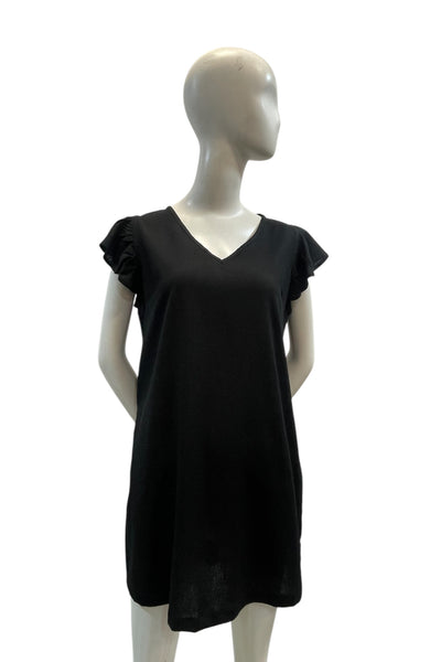 Vestido Elena negro lino