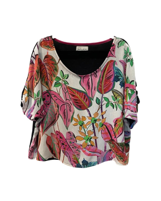 Blusa Ana flores rosas