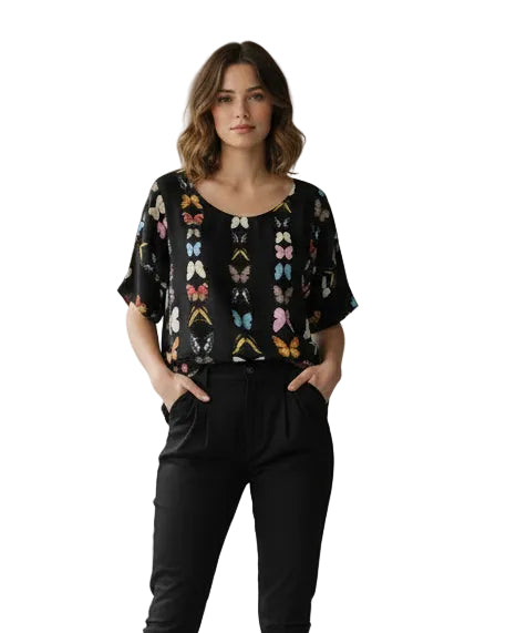 Blusa Ana mariposa