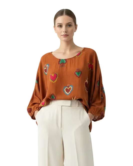 Blusa Ana María corazón