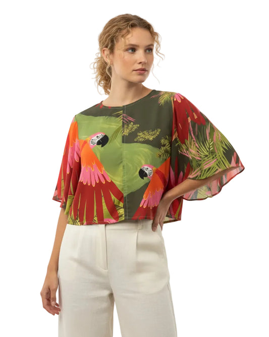 Blusa Pilar guacamayo