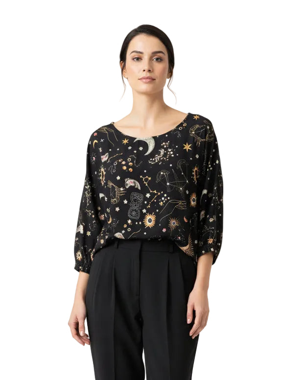Blusa Ana Maria cósmica