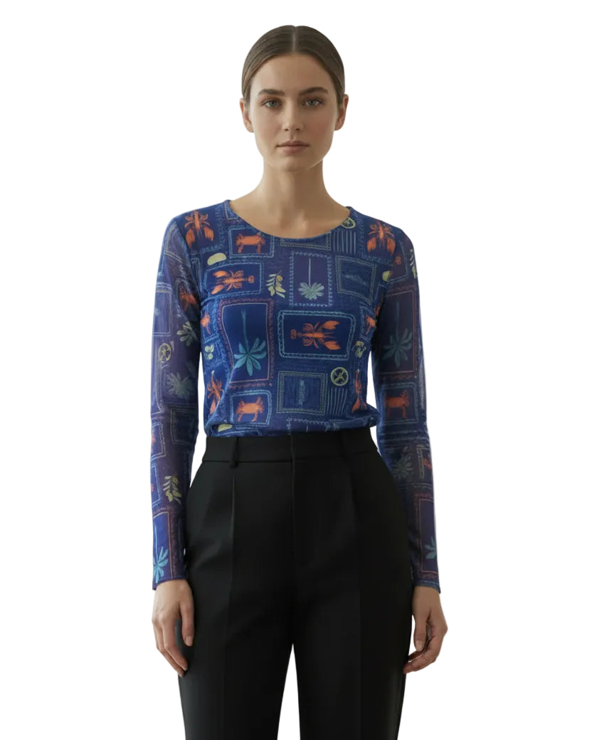 Polera Laura cangrejo