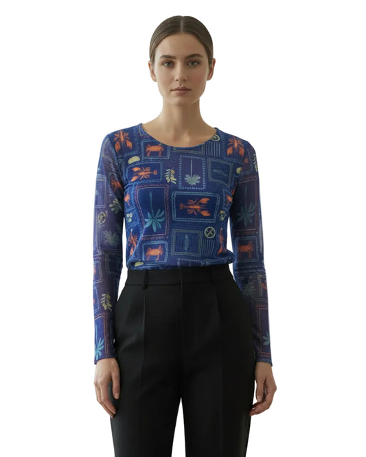 Polera Laura cangrejo