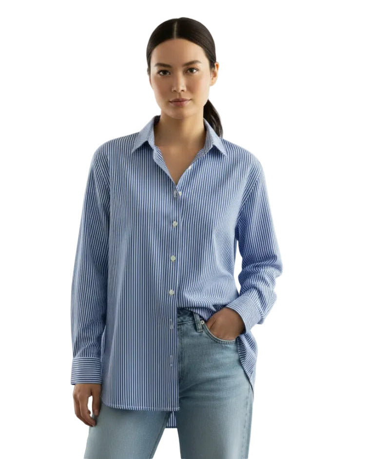 Blusa Vicenta Rayas Azulina