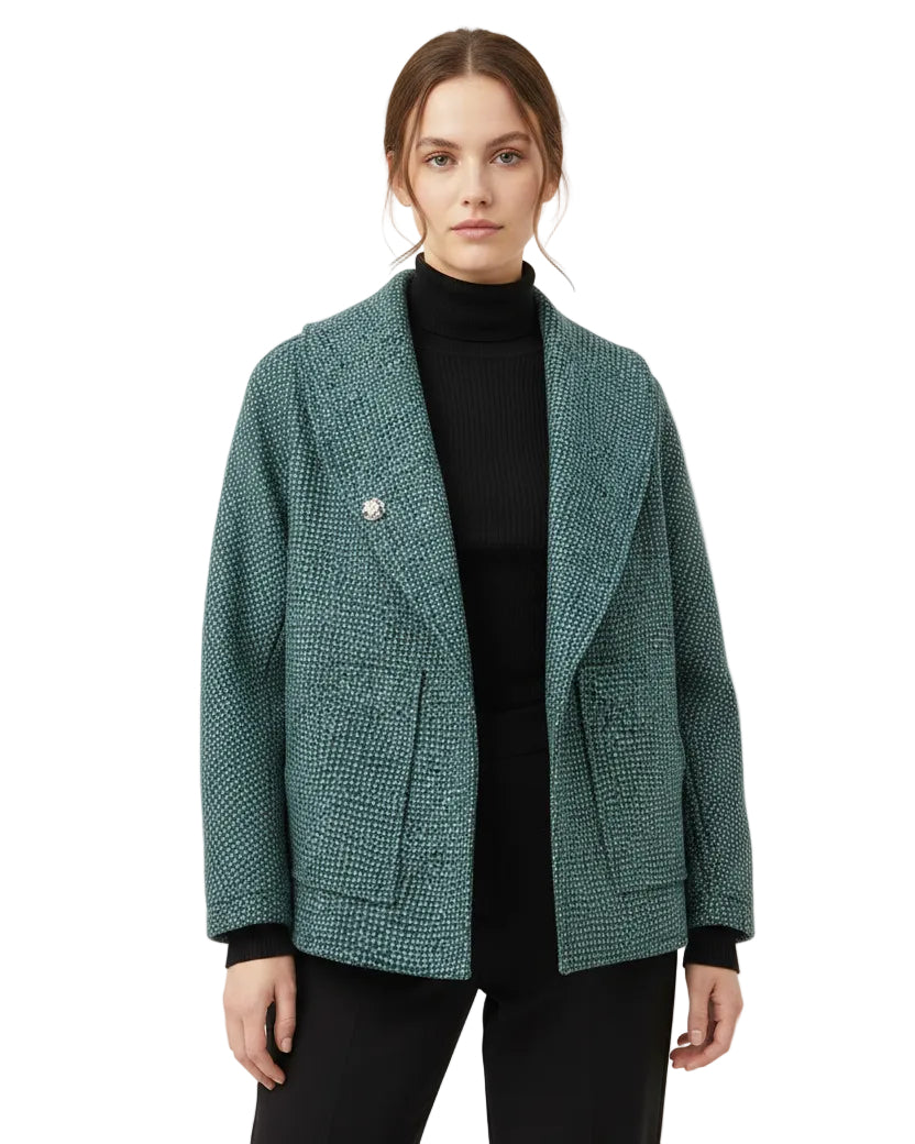 Chaqueta Meme verde puntos
