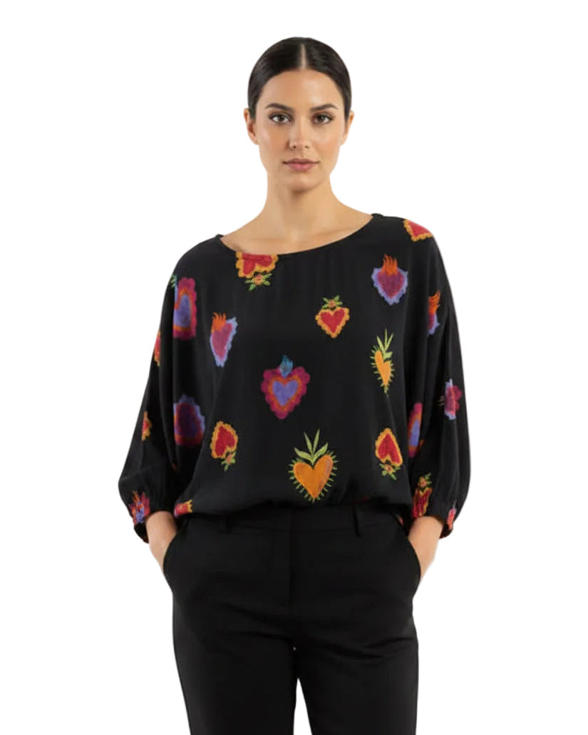 Blusa Ana Maria corazon