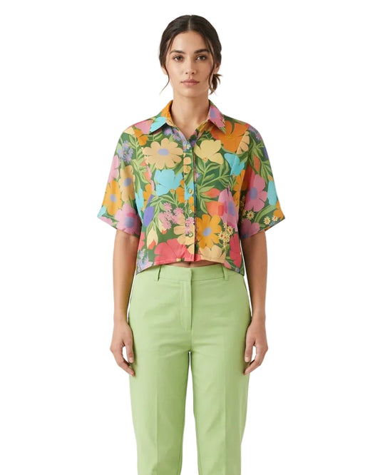 Guayabera Tita floral