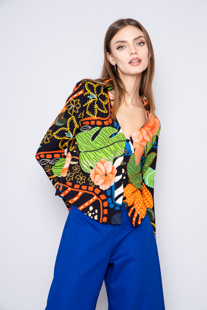 Blusa Irene hoja verde