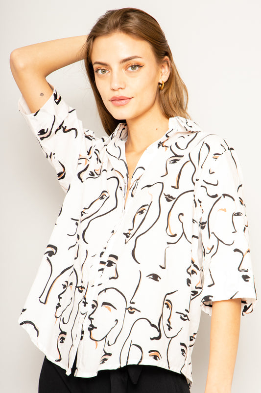 Guayabera Caba caritas blanca